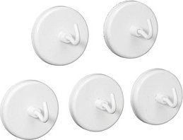 Thumbnail - MAUL Magnete weiß, Metall Ø 4,7 x 3,7 cm, 5 St.