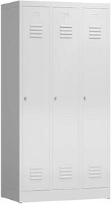 Thumbnail - ClassiX Spind lichtgrau X-510130, 3 Schließfächer 87,0 x 50,0 x 180,0 cm