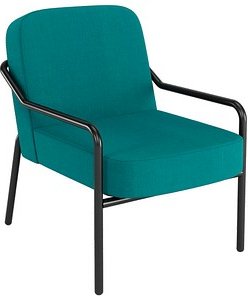 medso powered by PAPERFLOW Sessel MEDSO M Rund blau schwarz Stoff, 1 St.