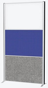 Thumbnail - MAUL Akustik-Trennwand MAULconnecto 9651695, blau, dunkelgrau, weiß 100,0 x 182,0 cm, 1 St.