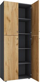 Thumbnail - VCM my office Aktenschrank XXL Lona, 919599 anthrazit, honig-eiche 4 Fachböden 70,0 x 39,0 x 183,0 cm