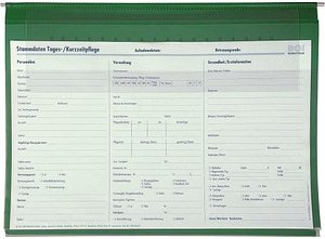 BOI Planettentaschen Kunststoff grün DIN A4 3x Lang-Außenheftung (Sondermaß von 27,5 cm), 10 St.