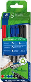 STAEDTLER Lumocolor Folienstifte-Set farbsortiert permanent 6 St.