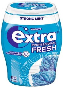 extra® PROFESSIONAL FRESH STRONG MINT Kaugummis 50 Dragees