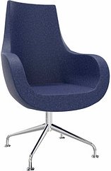 fm Sessel Pirum dunkelblau chrom Stoff, 1 St.