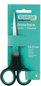STANGER Schere stainless schwarz-grün 15,5 cm