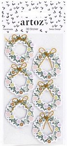 artoz Aufkleber 3D Türkranz, 6 St.