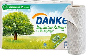 DANKE Küchenrollen 3-lagig, 4 Rollen
