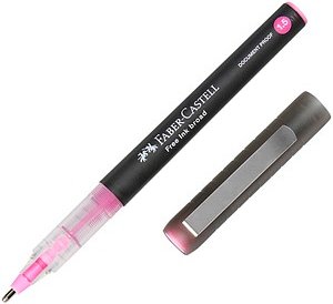 FABER-CASTELL Free Ink Tintenroller grau 0,8 mm, Schreibfarbe: pink, 1 St.
