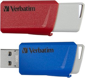 verbatim USB-Sticks Store ´n´ Click rot, blau 32 GB
