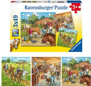 Ravensburger Mein Reiterhof Puzzle, 3 x 49 Teile
