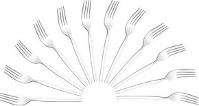 solex® Kuchengabeln Skai silber, 12 St.