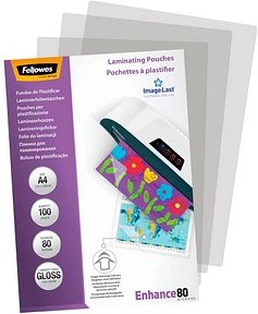 100 Fellowes Enhance80 ImageLast Laminierfolien glänzend für A4 80 micron