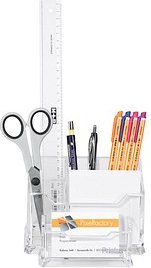 Printus Stiftehalter transparent Polystyrol 6 Fächer 15,5 x 10,5 x 10,0 cm