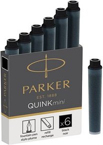 PARKER QUINKmini Tintenpatronen für Füller schwarz 6 St.