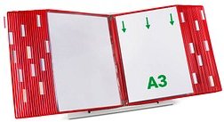 Thumbnail - tarifold Sichttafelsystem 433403 DIN A3 rot mit 40 St. Sichttafeln, 1 St.