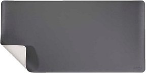 Thumbnail - deflecto Schreibtischunterlage doppelseitig weiß/grau Kunstleder 80,0 x 40,0 cm, 1 St.