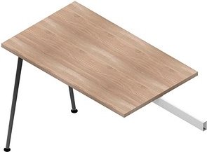 Quadrifoglio Anbautisch X3 ulme, weiß rechteckig 100,0 x 60,0 x 75,0 cm