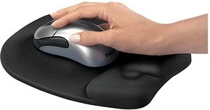 Fellowes Mousepad mit Handgelenkauflage Memory Foam schwarz