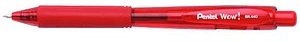 Pentel Kugelschreiber BK440 rot/transparent, Schreibfarbe: rot, 1 St.