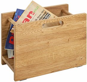 HAKU Möbel Zeitungsständer 54350 eiche Holz, DIN A4 quer
