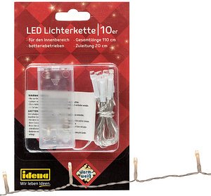 Idena 10er LED Lichterkette transparent 110,0 cm