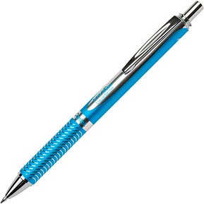 Pentel EnerGel BL407 Gelschreiber blau/silber 0,35 mm, Schreibfarbe: schwarz, 1 St.