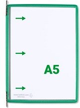 tarifold Sichttafeln DIN A5 grün, Öffnung seitlich, 20 St.