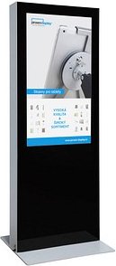 Thumbnail - Showdown® Displays Digitale Infostele doppelseitig Infostele mit LED-Display, schwarz, 108,0 cm (43 Zoll)