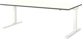 mauser varitos.c elektrisch höhenverstellbarer Schreibtisch weiß rechteckig, C-Fuß-Gestell weiß 180,0 x 80,0 cm