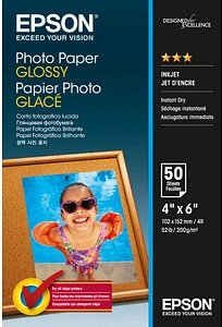 EPSON Fotopapier S042547 10,0 x 15,0 cm glänzend 200 g/qm 50 Blatt