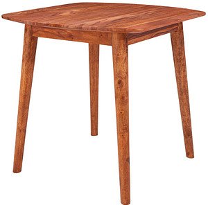 WOHNLING Esstisch sheesham quadratisch, 4-Fuß-Gestell sheesham, 80,0 x 80,0 x 78,0 cm