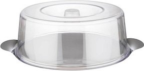 APS Tortenplatte mit Haube transparent/silber 30,0 cm