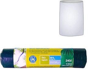 Thumbnail - Secolan® Müllbeutel 240,0 l grün 55,0 µm, 5 St.