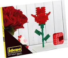 Idena 40151 Postkarte Rose Mini- Bausteine