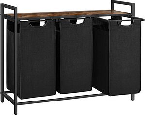 VASAGLE Wäschesortierer braun, schwarz