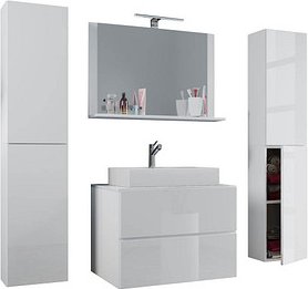 Thumbnail - VCM my bath Badmöbel-Set Lendas XL 915213 weiß 127,0 x 52,0 x 150,0 cm