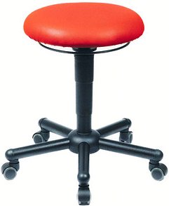 meychair XXL Hocker A19-TR-KL 10026 rot Kunstleder, 1 St.