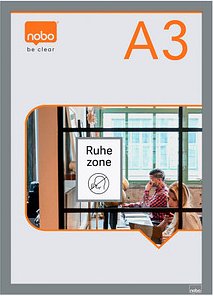 Thumbnail - nobo Magnetrahmen selbstklebend silber A3, 2 St.