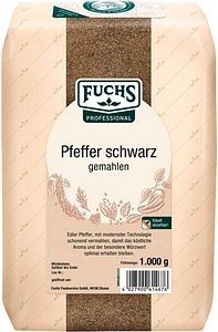 Fuchs Pfeffer schwarz gemahlen Gewürz, 1,0 kg