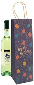 Thumbnail - Idena Geschenktüte für Flaschen Geburtstag Motiv 12,0 x 39,0 cm, 1 St.