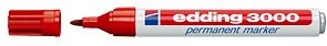 edding 3000 Permanentmarker rot 1,5 - 3,0 mm, 1 St.