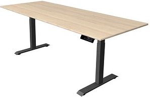 Kerkmann Move 1 stable elektrisch höhenverstellbarer Schreibtisch ahorn rechteckig, T-Fuß-Gestell grau 200,0 x 80,0 cm