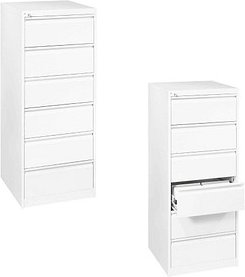 CP Acurado Karteischrank verkehrsweiß 6 Schubladen 55,3 x 59,0 x 135,7 cm