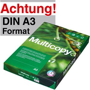 Multicopy Kopierpapier ORIGINAL DIN A3 80 g/qm 500 Blatt
