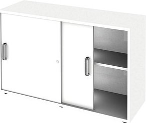 HAMMERBACHER Schiebetürenschrank Haziender, V1752S/W/W/SG weiß 1 Fachboden 120,0 x 40,0 x 74,8 cm