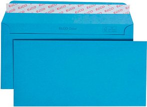Thumbnail - ELCO Briefumschläge Color DIN lang ohne Fenster intensivblau haftklebend 25 St.