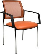Thumbnail - Topstar Besucherstühle BtoB 10 BB290A S14 orange Stoff, 2 St.