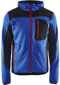 Thumbnail - BLAKLÄDER® Herren Strickjacke 4930 kornblau/schwarz Größe M