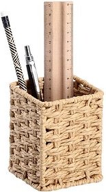 Zeller Stiftehalter Papiergeflecht natur Papiergeflecht 8,0 x 8,0 x 10,7 cm